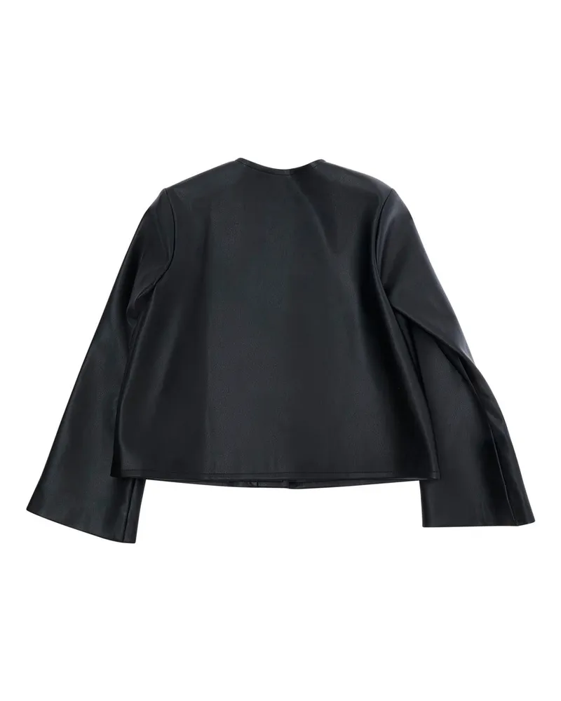 Marni Girls Ecoleather Jacket Black Polyester Blazers Black