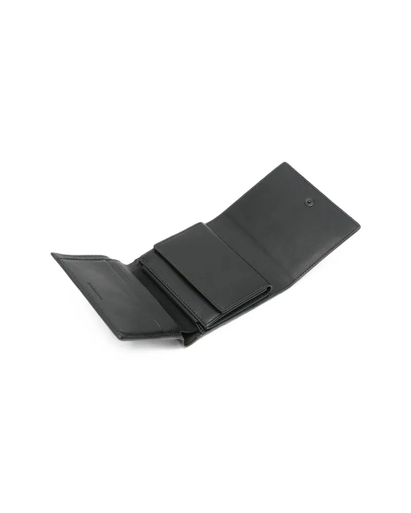 Balenciaga Leather Bi-Fold Wallet — Black Black