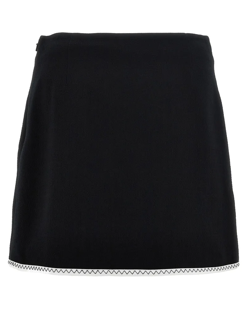 Moschino Women's Bicolor Viscose Long Skirt Black