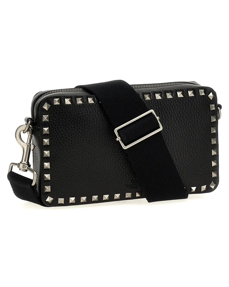 Valentino Garavani Men's Black Calfskin Crossbody Bag Black