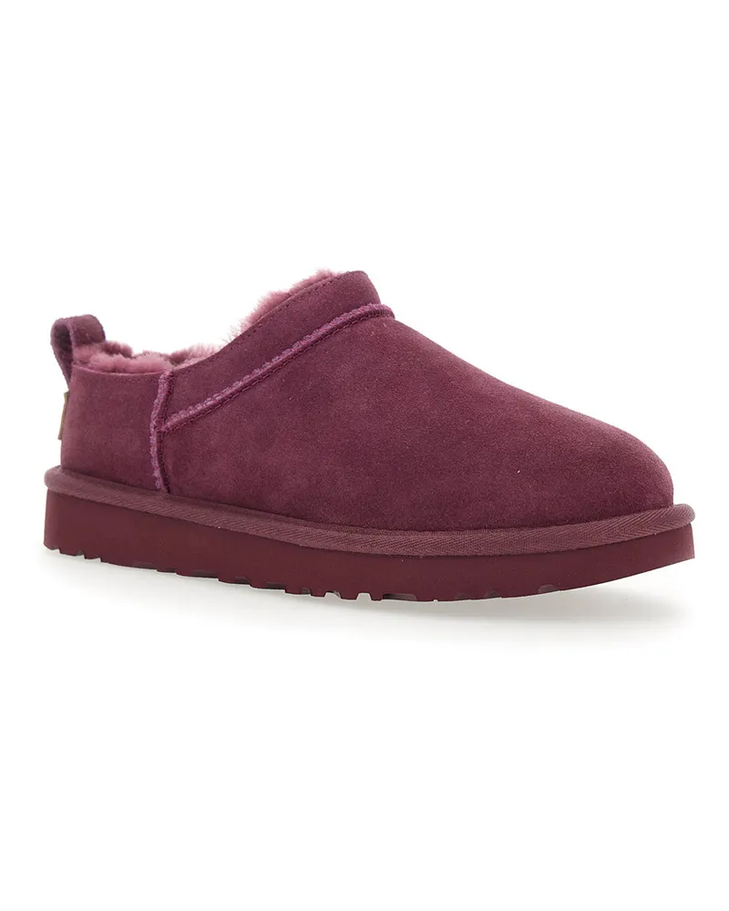 UGG Women's Classic Micro Bordeaux Ankle Boots Leather Bordeaux