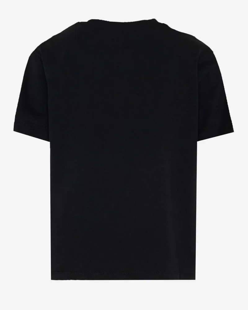 MSGM Kids' Cotton T-Shirt Black T-Shirts And Polos Black