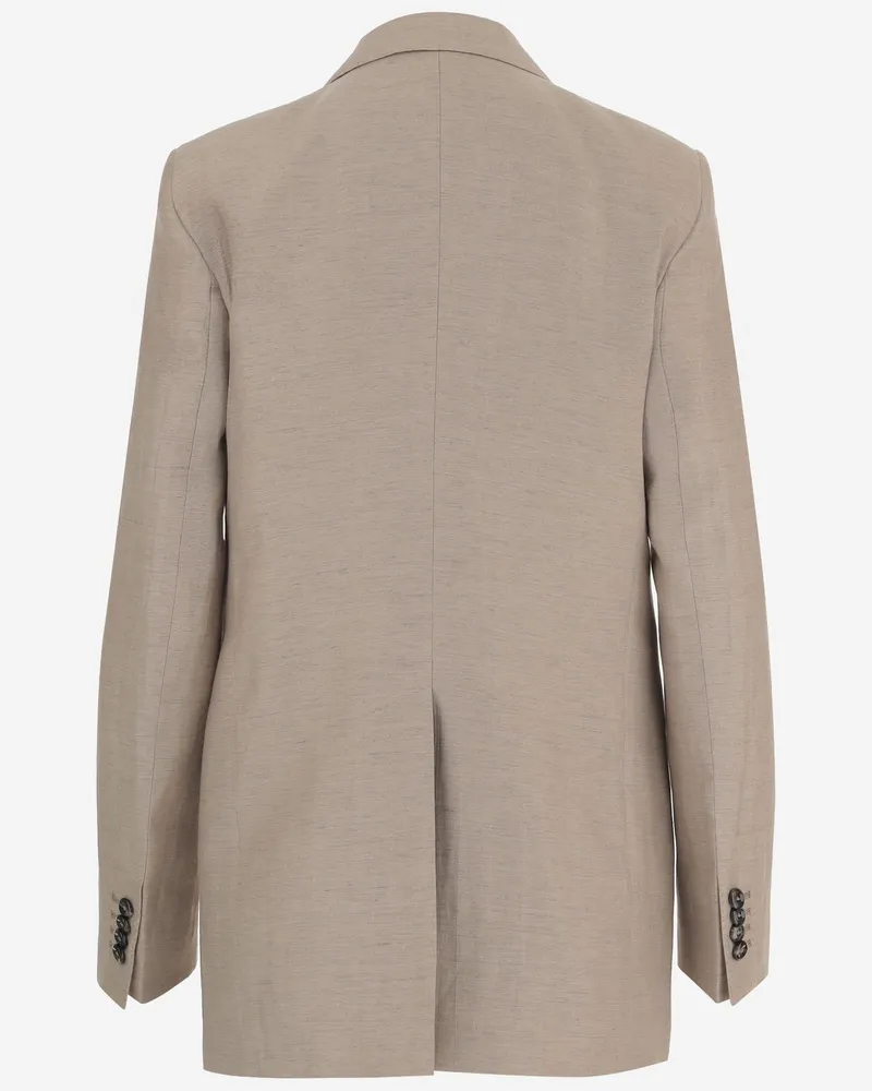 Tagliatore Women's Linen And Cotton Blend Jacket Beige Beige