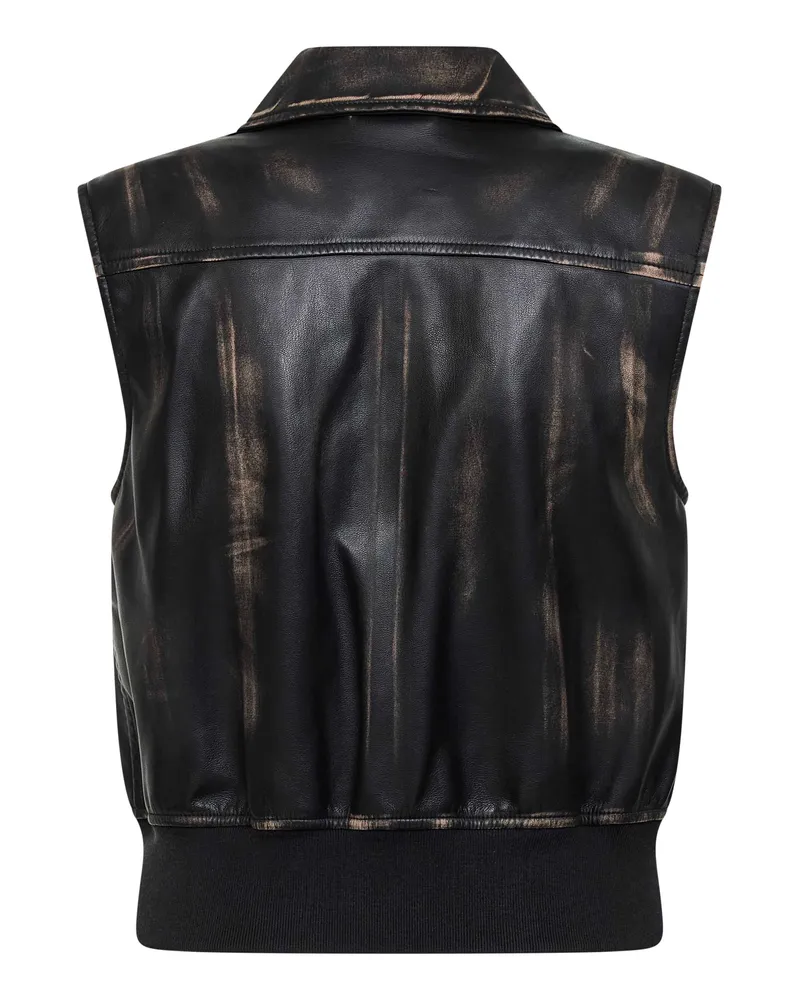 Diesel Women's Brown G-Inko Bomber Vest Polyester Jackets Brown