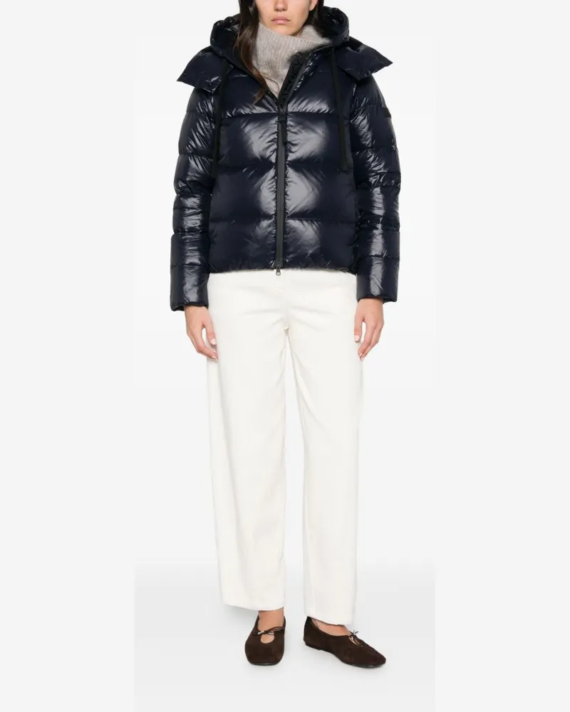 Peuterey Quilted Padded Down Jacket — Navy Navy