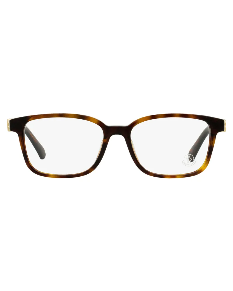 Moncler Unisex Rectangular Eyeglasses Ml5169d 052 Havana 52mm Plastic (acetate) Sunglasses Brown