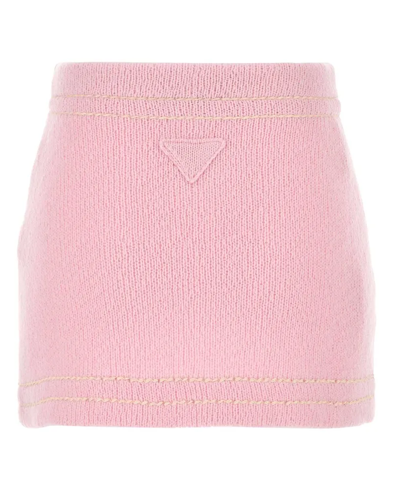 Prada Women's Pink Cashmere Mini Skirt Rosa Exterior: Gonne Pink