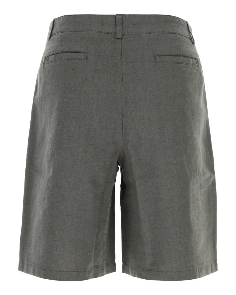 GIMAGUAS Men's Dark Grey Linen Blend Bermuda Shorts Exterior: Cotton Gray