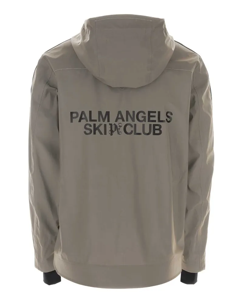Palm Angels Men's Silver Polyester Ski Jacket Silverblack Giubbini Taupe