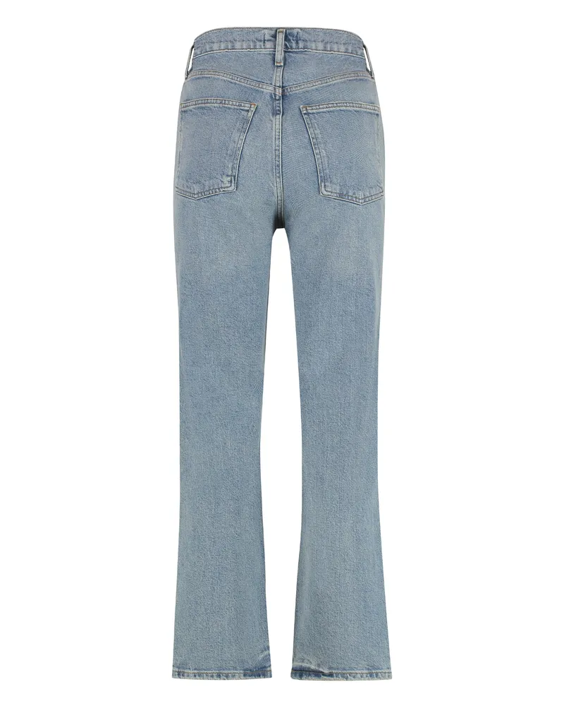 AGOLDE Women's 90s Straight Leg Jeans Denim Cotton Straight-Leg Blue