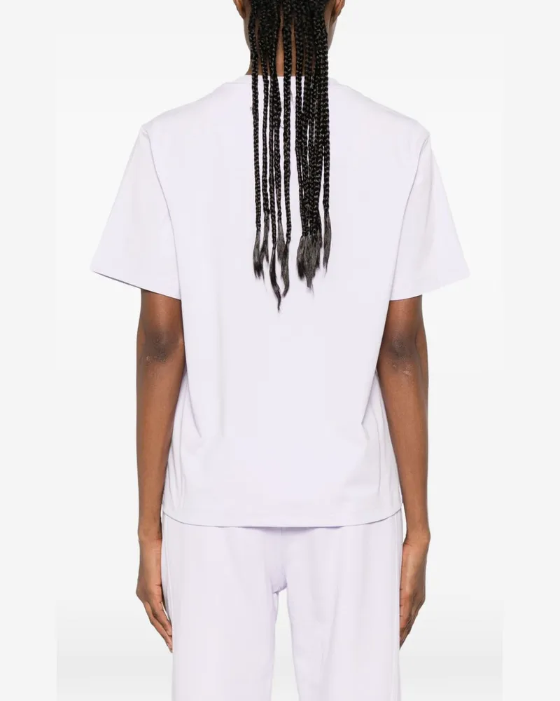 adidas Logo-Embroidered T-Shirt — Lilac Lilac