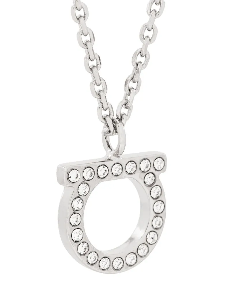 Ferragamo Gancini Necklace — Silver Silver