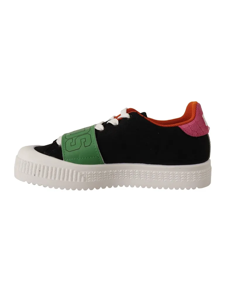 GCDS Multicolor Suede Low Top Lace Up Women Sneakers Shoes Multicolor