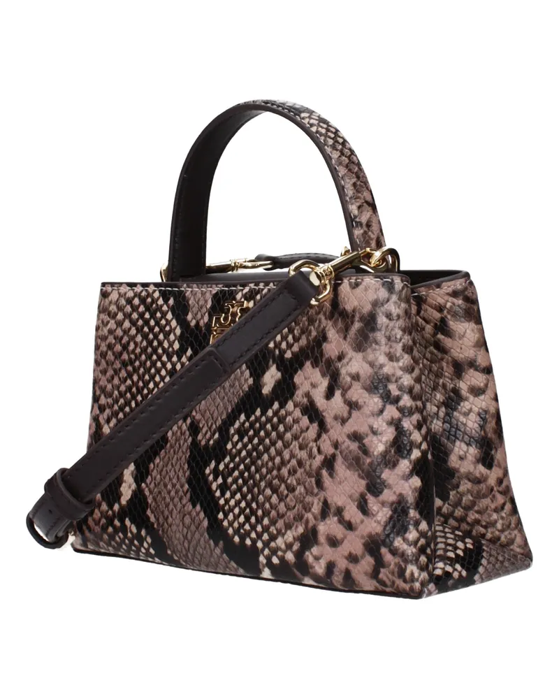 Tory Burch Women's Pink Leather Handbag Bag Taupe
