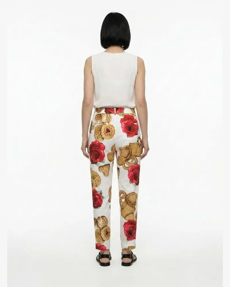 Dolce & Gabbana Women's Multicolor Cotton Joggers (workout Pants Multicolor