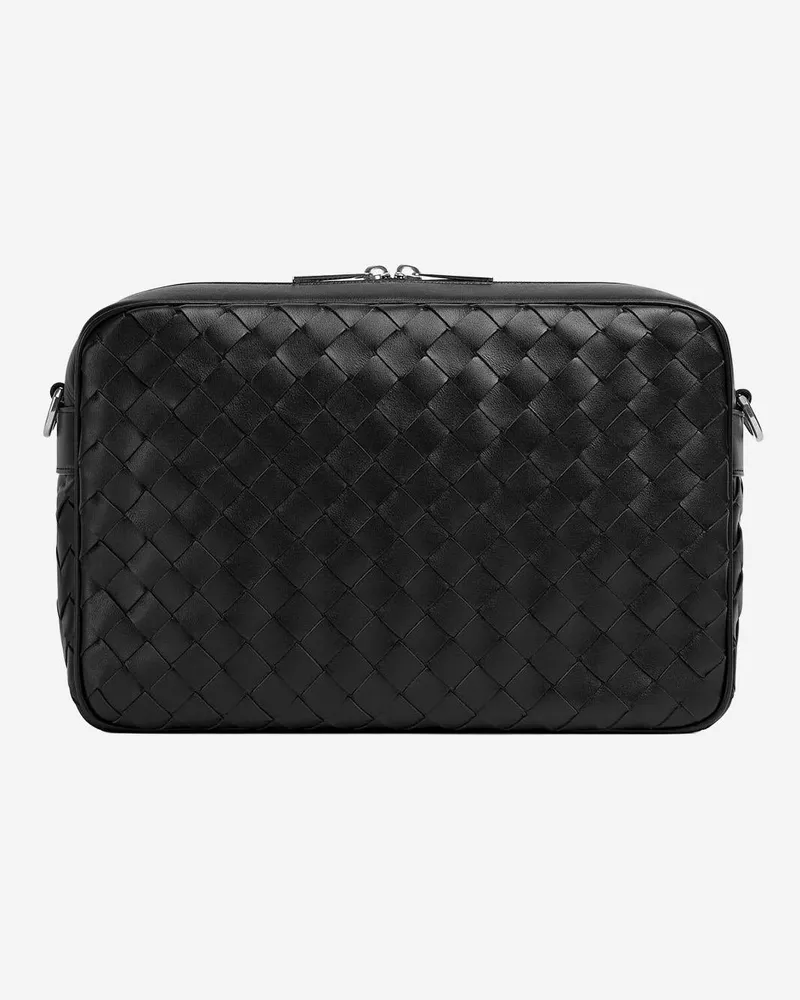 Bottega Veneta Men's Crossbody Bag Black Calf Skin Handbags Hand Black