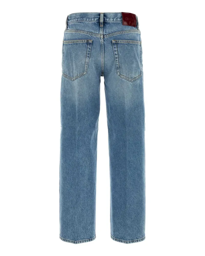 Gucci Women's Denim Jeans Lightblue Exterior: Cotton Blue