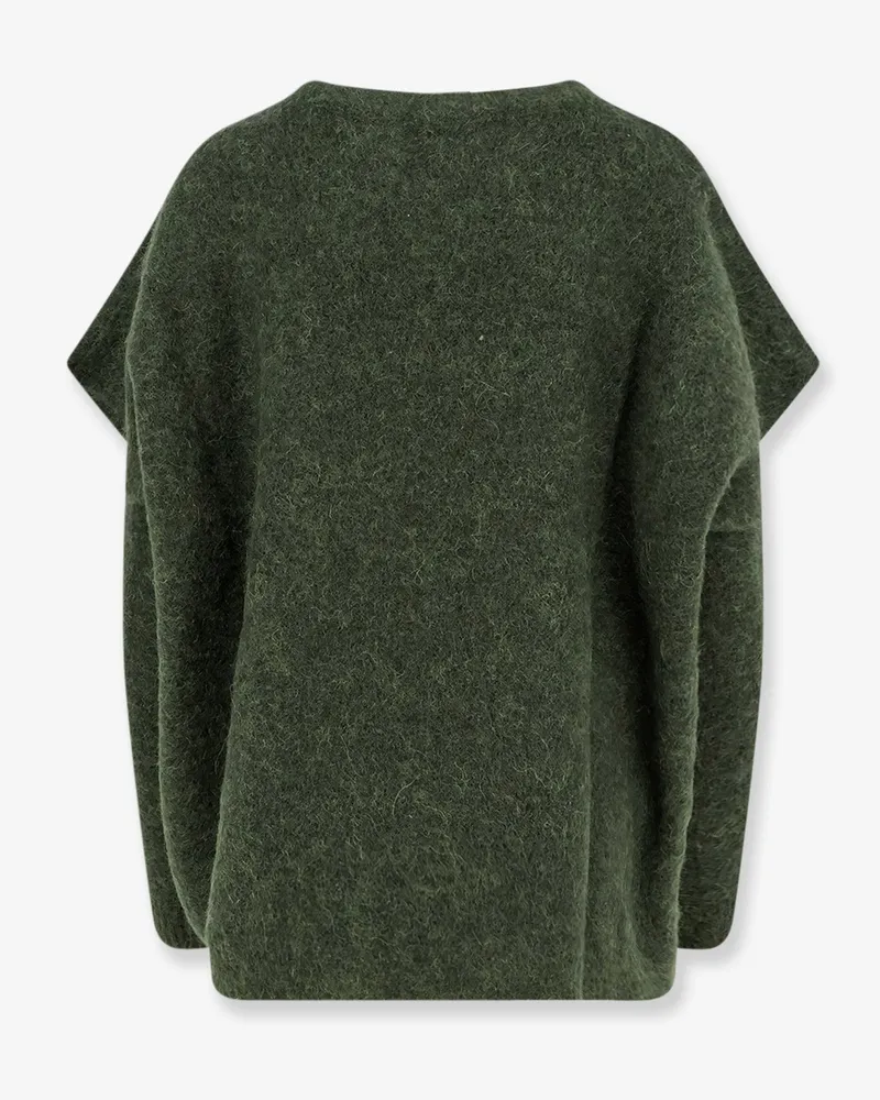 NUDE Women Sweater With Detachable Sleeves Green Alpaca Green