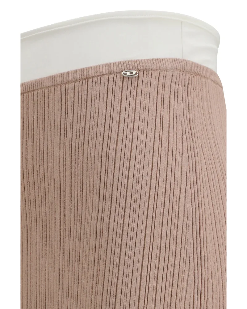 Diesel Women's Skirt Zinia Viscose Knit Pink Pink