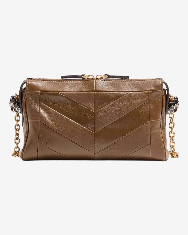 Valentino Garavani Women's Leather Shoulder Bag Panthea Brown Brown