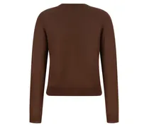 Argyle Intarsia Cardigan — Brown