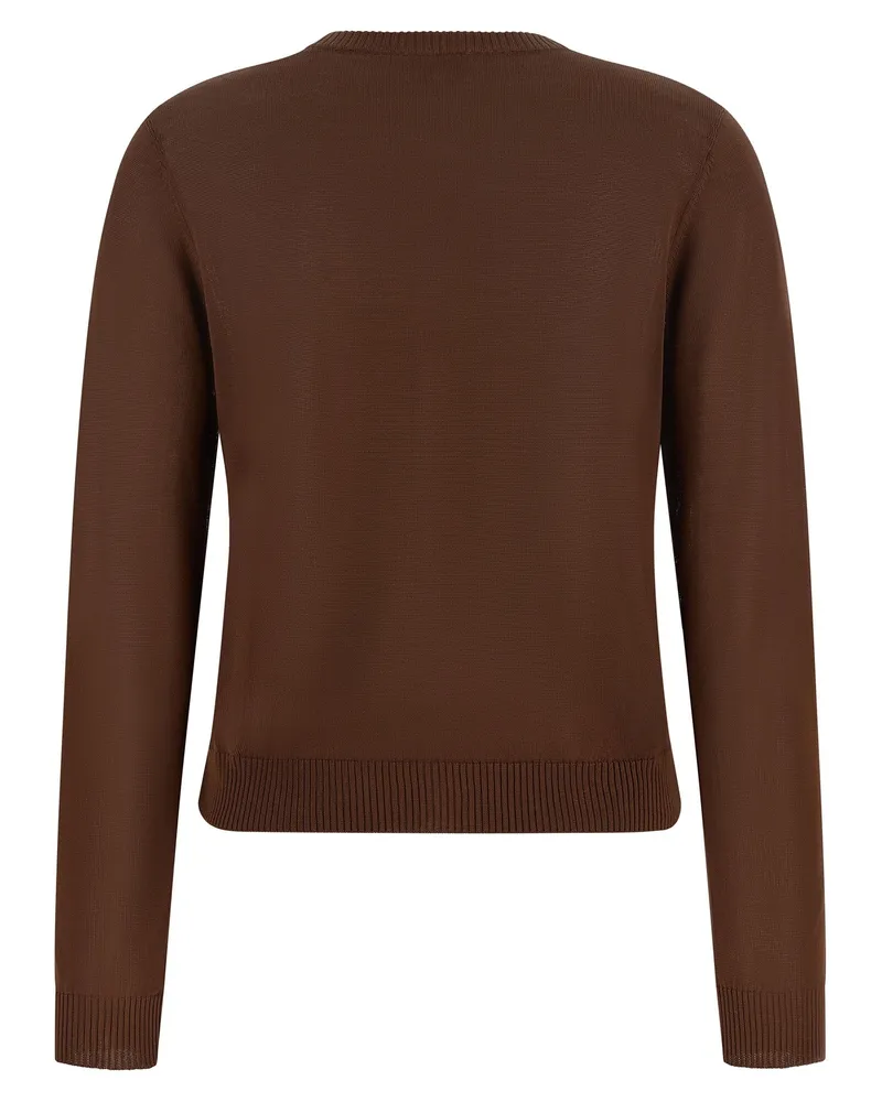 Ganni Argyle Intarsia Cardigan — Brown Brown
