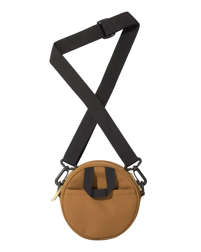Carhartt WIP Unisex Shoulder Bag Clarton Hamilton Brown Nylon Canvas Brown