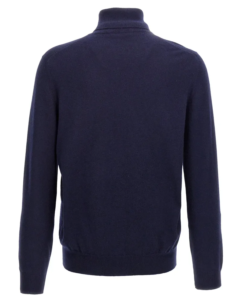 Brunello Cucinelli Cashmere Turtleneck Sweater — Navy Navy