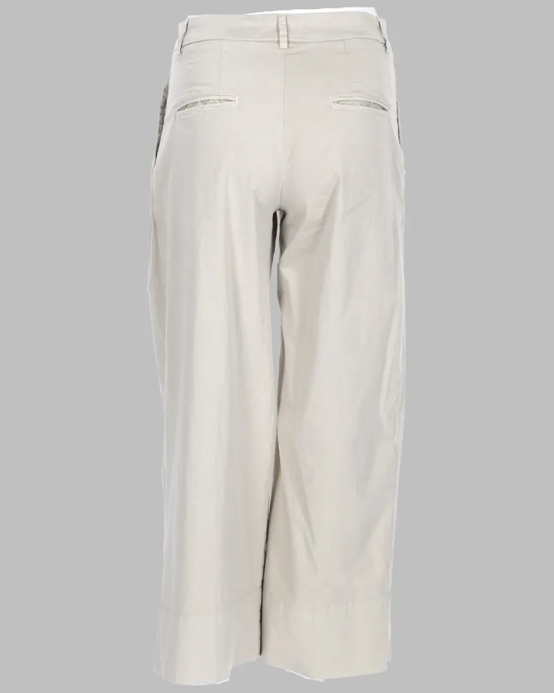 Fay Stretch Cotton Trousers — White White
