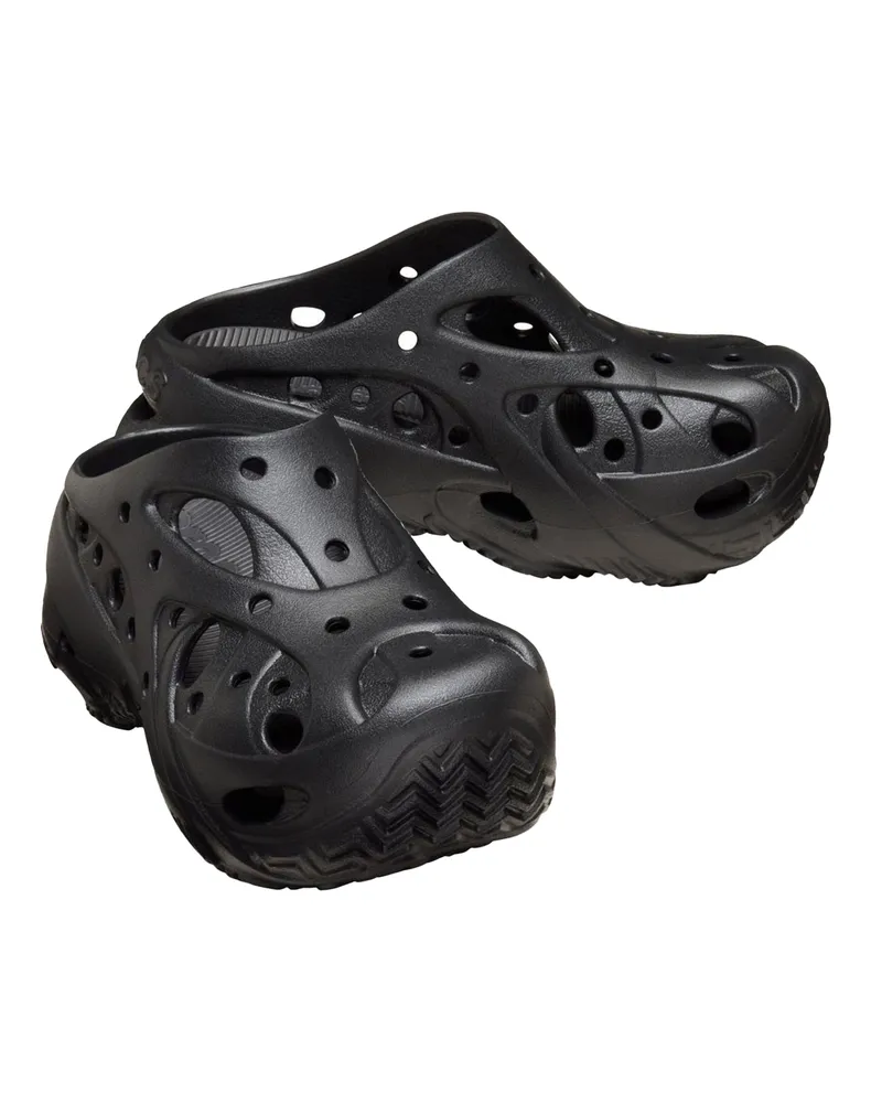 Crocs Women's Caged Clog Black Slippers Flat Shoes Black