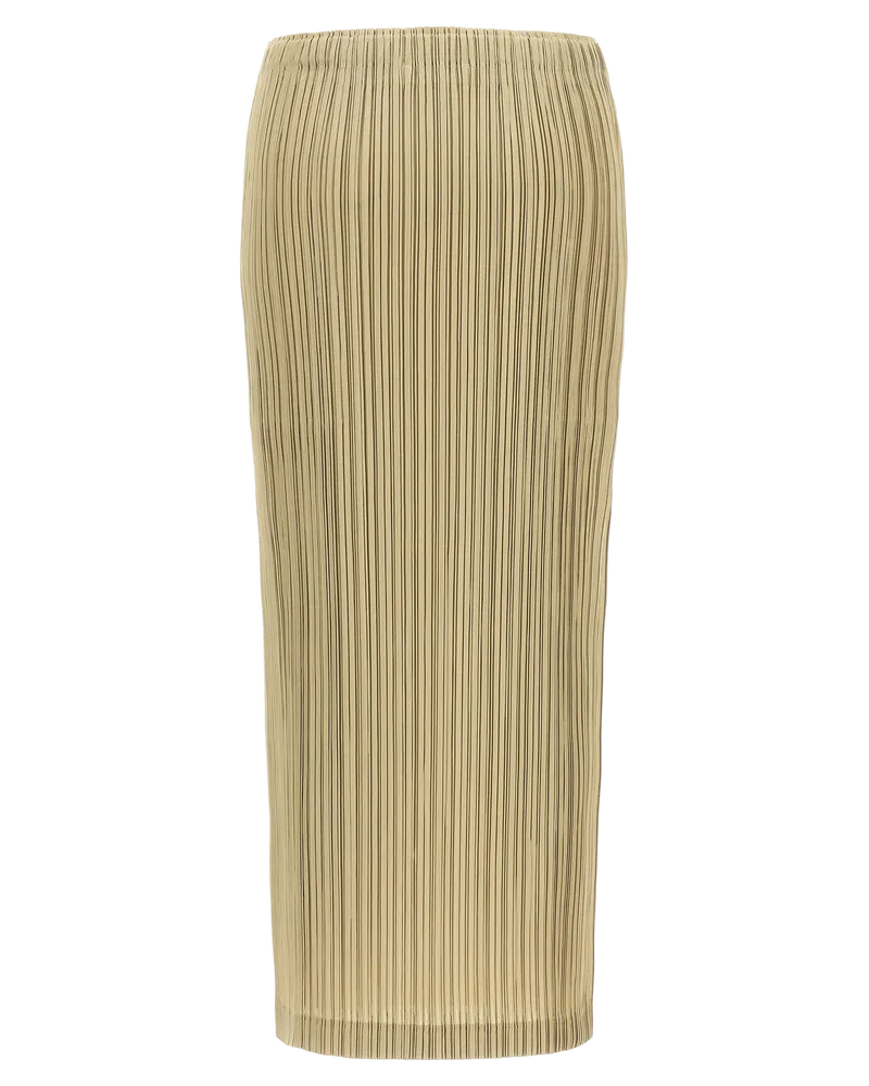 Issey Miyake Midi Skirt — Beige Beige