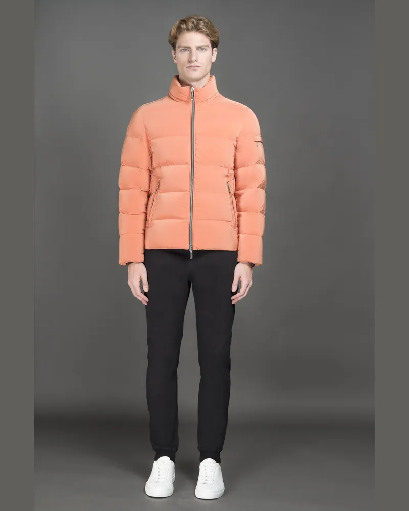 MOORER Mens Light Orange Puffer Jacket Clothing Orange
