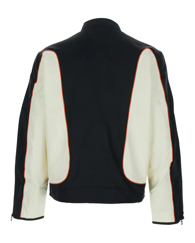 Diesel Men's Jacket J-Blink-Wrd White-Black Polyamide Coat White/black Black