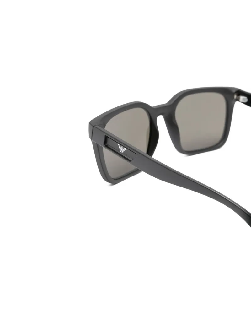 Emporio Armani Square-Frame Tinted Sunglasses — Black Black