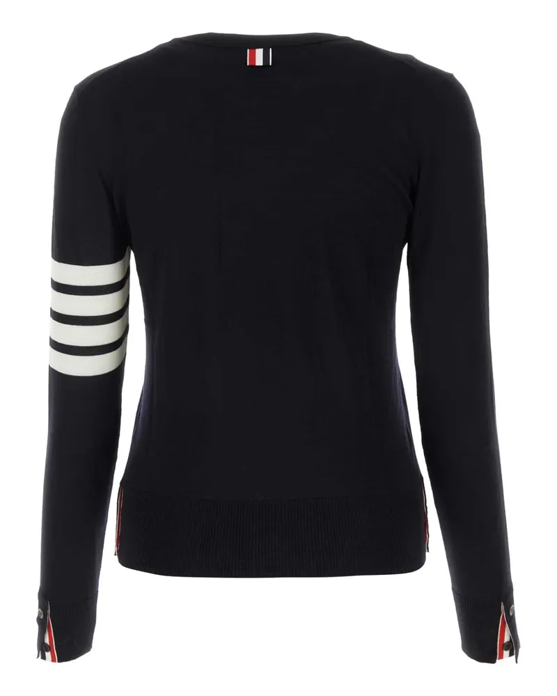 Thom Browne Women's Midnight Blue Wool Sweater Navy Self Virgin Maglie Navy