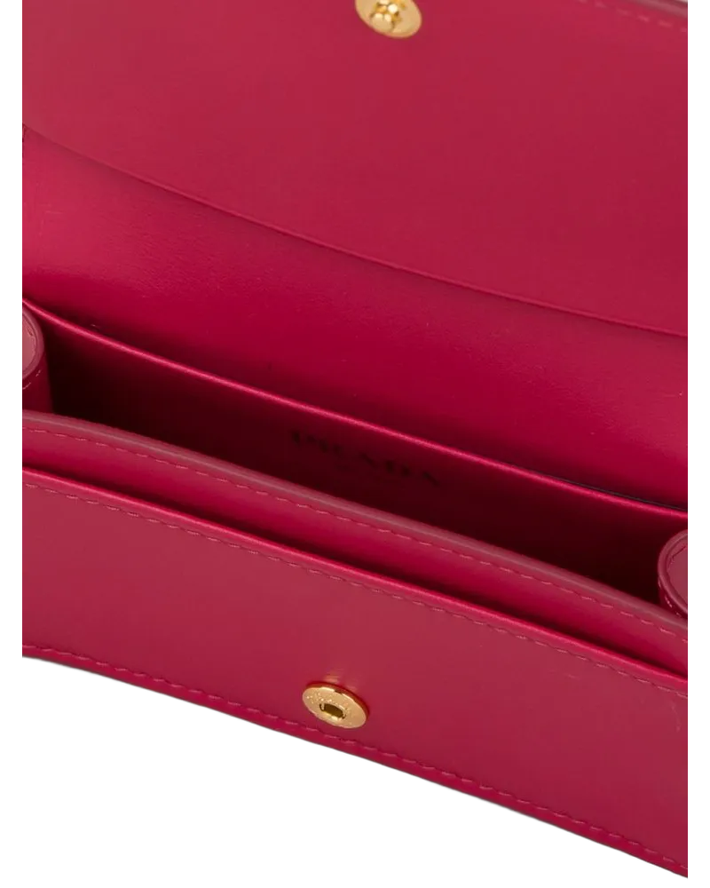 Prada Women's Wallet Peony Calfskin Bags Pink