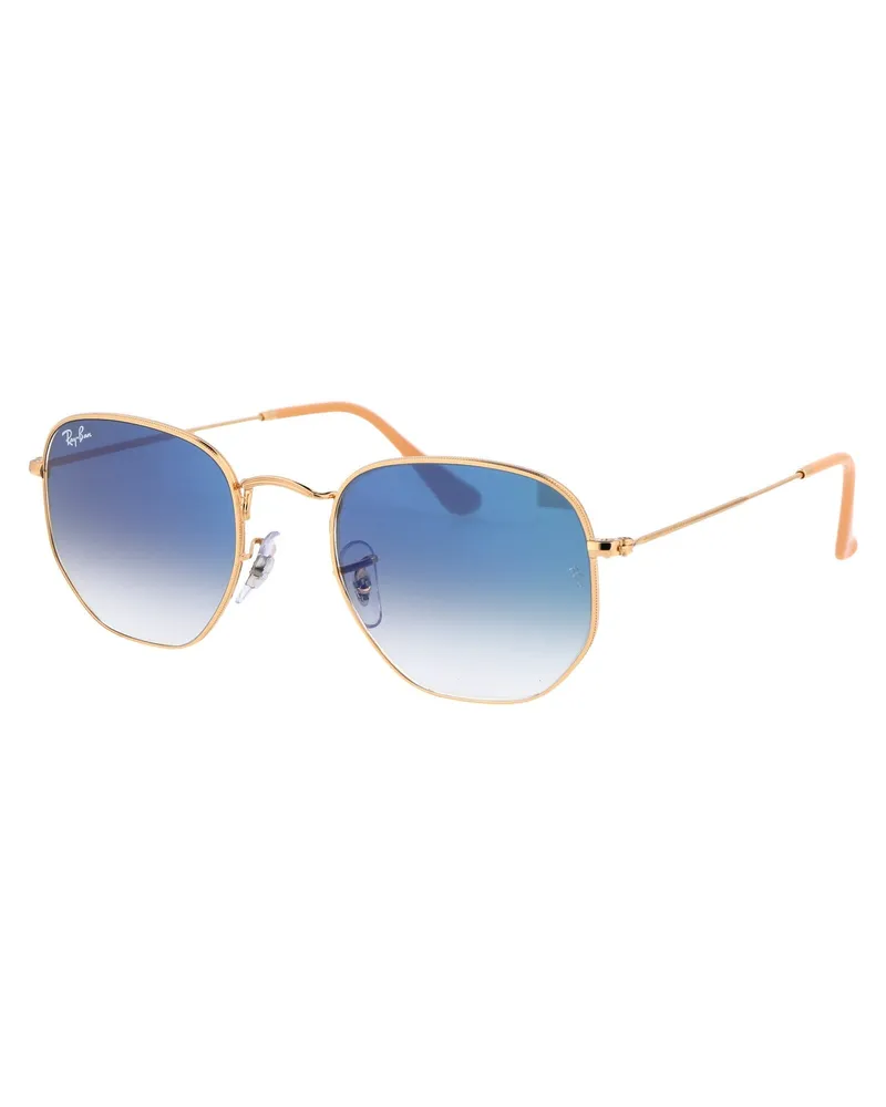 Ray Ban Unisex Sunglasses Hexagonal Gold Arista Metal Gold
