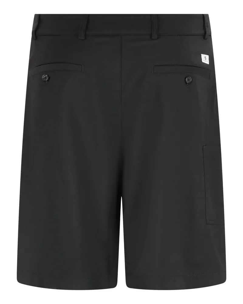 Department 5 Men's Bermuda Shorts Techno Fabric Black Wool Black