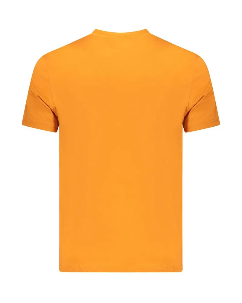 Napapijri Logo-Embroidered Cotton T-Shirt — Orange Orange