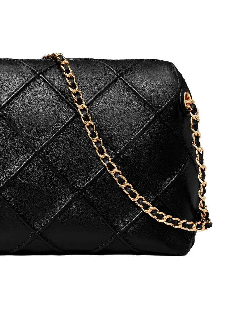 Tory Burch Women's Shoulder Bag Fleming Black Leather Lambskin Black
