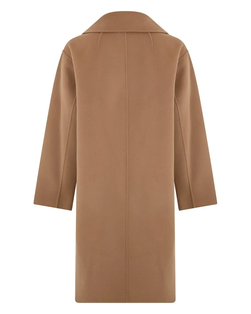 Max Mara Women's Double-Breasted Coat Magnolia Camel Virgin Wool Double Breasted & Peacoats Camel