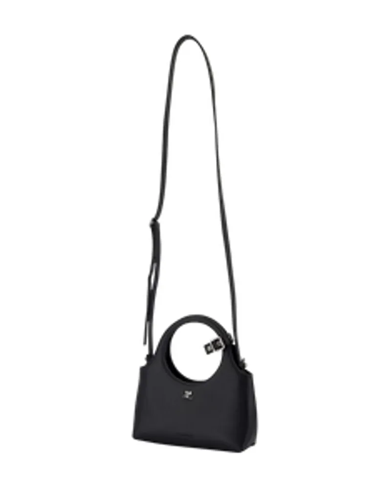 Courrèges Women's Mini Holy Day Purse -  Leather Black Calfskin Bags Handbags-Purses Black