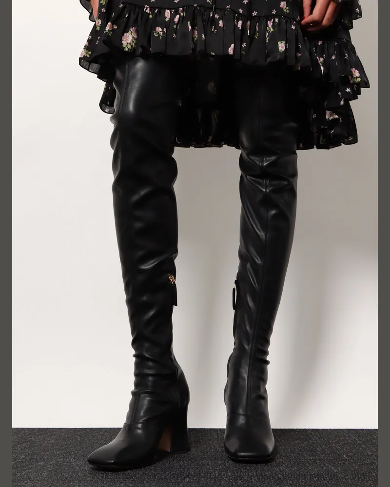 Chloé Women's Over-The-Knee Leather Boots Black Black