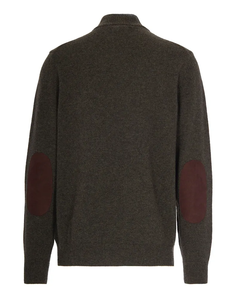 Barbour Essential Patch Half-Zip Sweater — Green Green