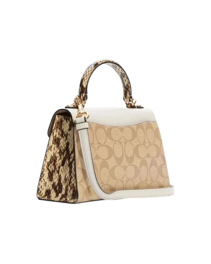 Coach Women's Crossbody Bag Beige-Brown Smooth Leather Crossbody-bags Beige