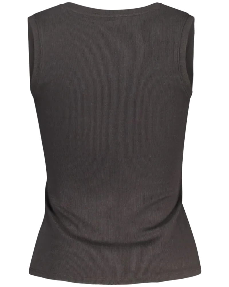 Tommy Hilfiger Cotton Ribbed Tank Top — Black Black