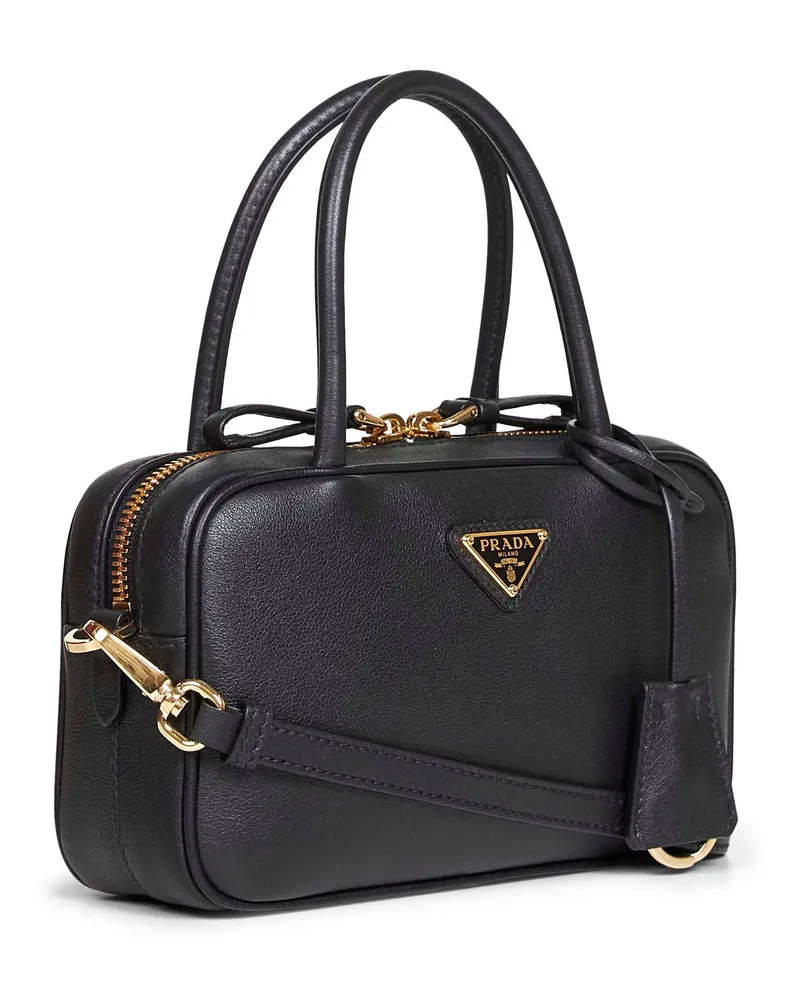 Prada Women's Calf Leather Handbag Black Handbags Hand Bags Black