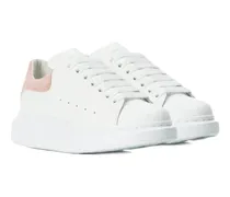 Oversized White Calf Leather Sneaker — White