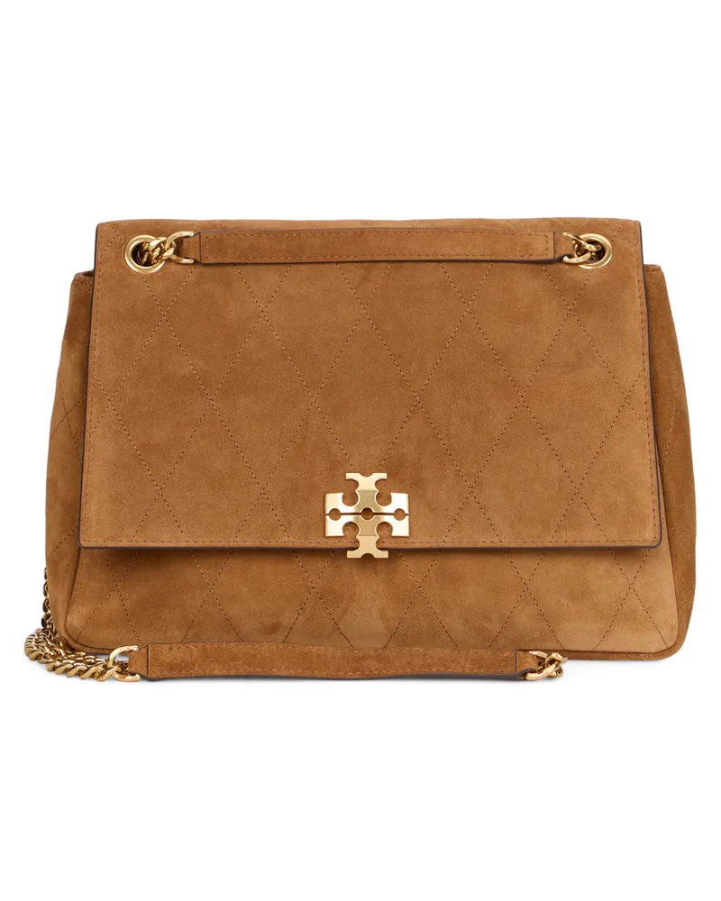 Tory Burch Women's Shoulder Bag Charlie Caramel Leather Calfskin Brown