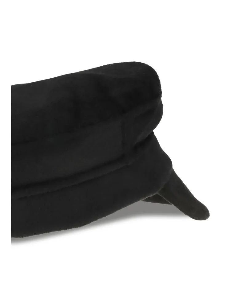 P.A.R.O.S.H. D010521 Wool Flat Cap — Black Black